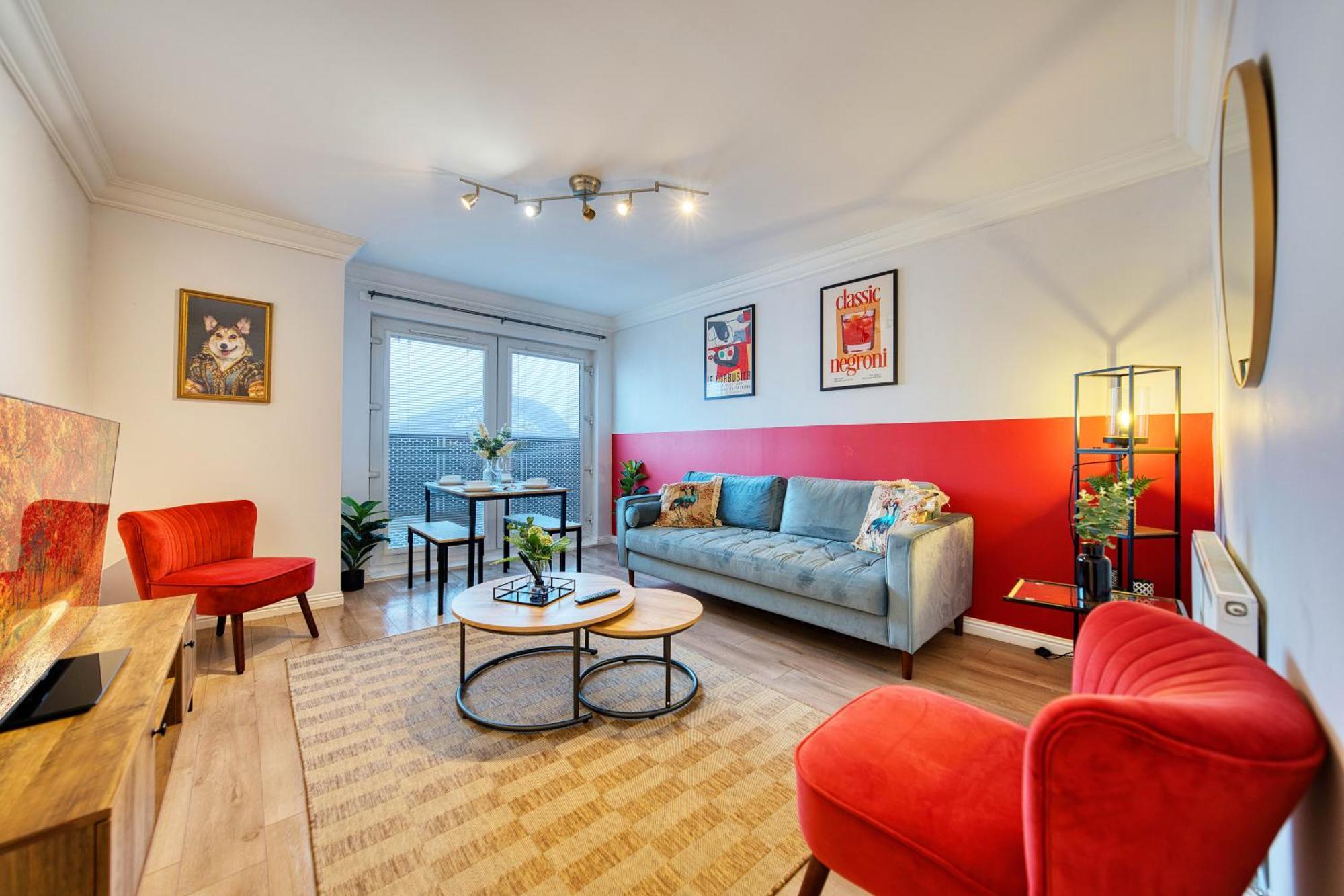 Ferienwohnung Modern 2 Bed Flat With Free Parking Glasgow Exterior foto