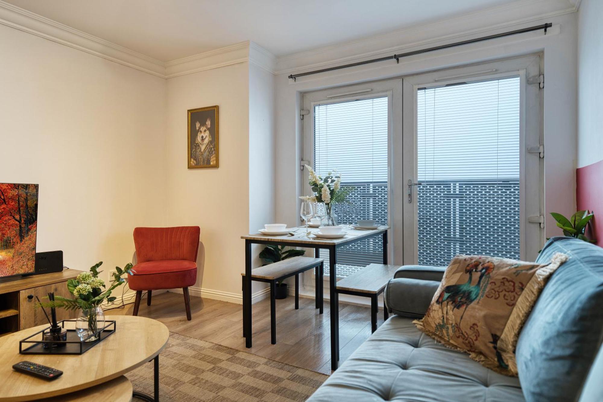 Ferienwohnung Modern 2 Bed Flat With Free Parking Glasgow Exterior foto